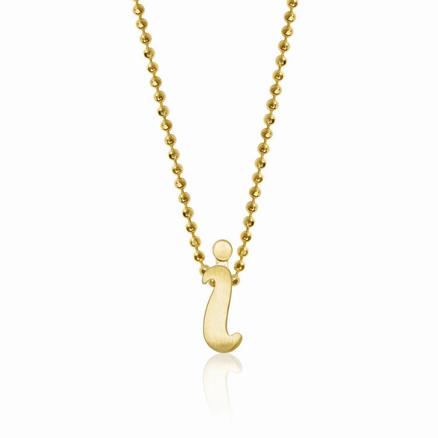 Alex Woo Little Autograph Pendant in Yellow Gold 14k