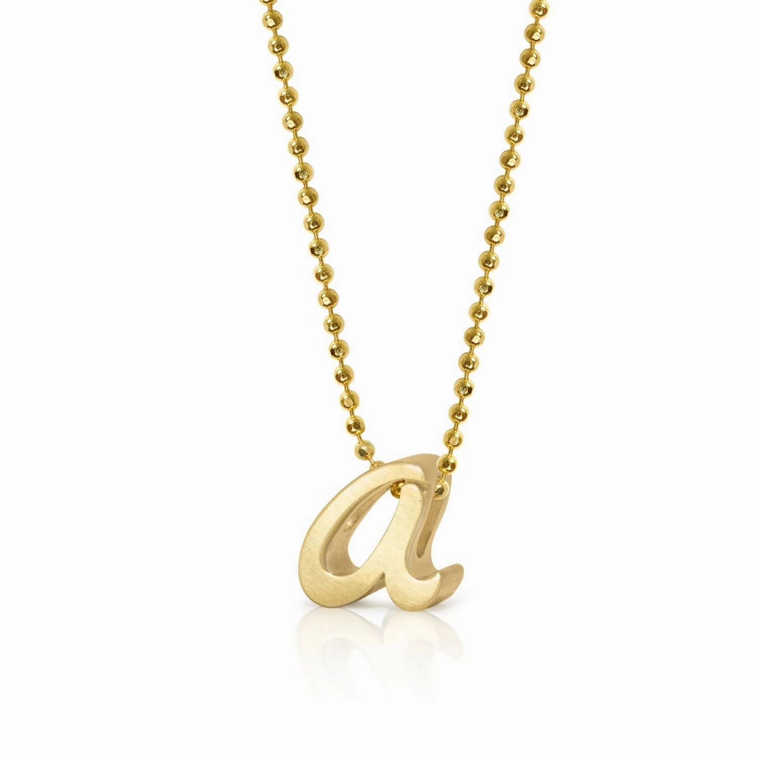 Alex Woo Little Autograph Pendant in Yellow Gold 14k