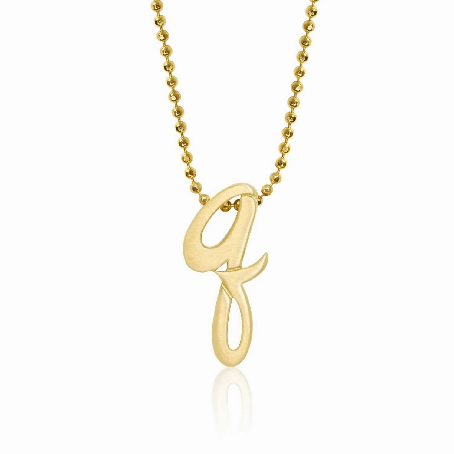 Alex Woo Little Autograph Pendant in Yellow Gold 14k