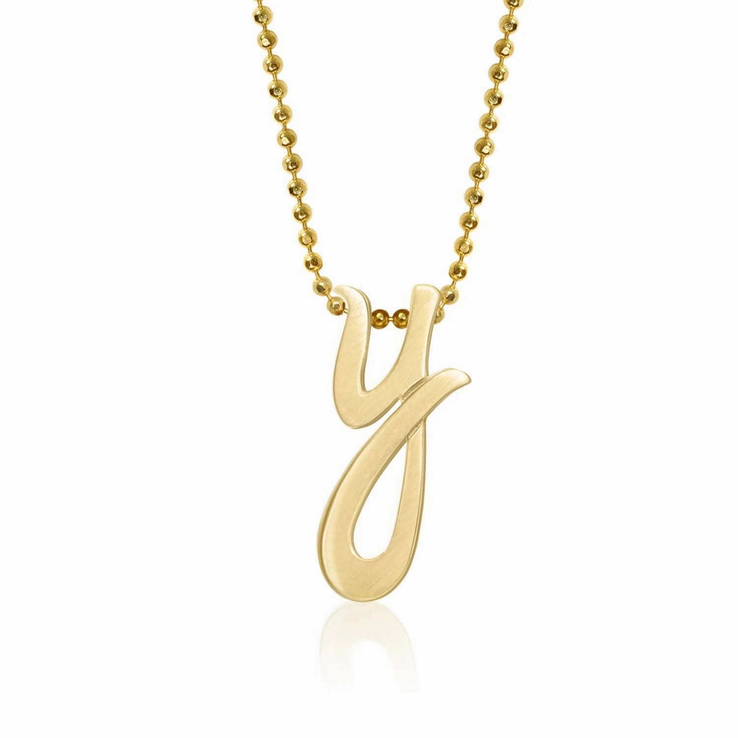 Alex Woo Little Autograph Pendant in Yellow Gold 14k