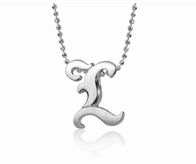 Alex Woo Origin Letter Necklace in Sterling Silver - Specify Letter