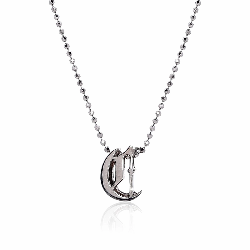 Alex Woo Origin Letter Necklace in Sterling Silver - Specify Letter
