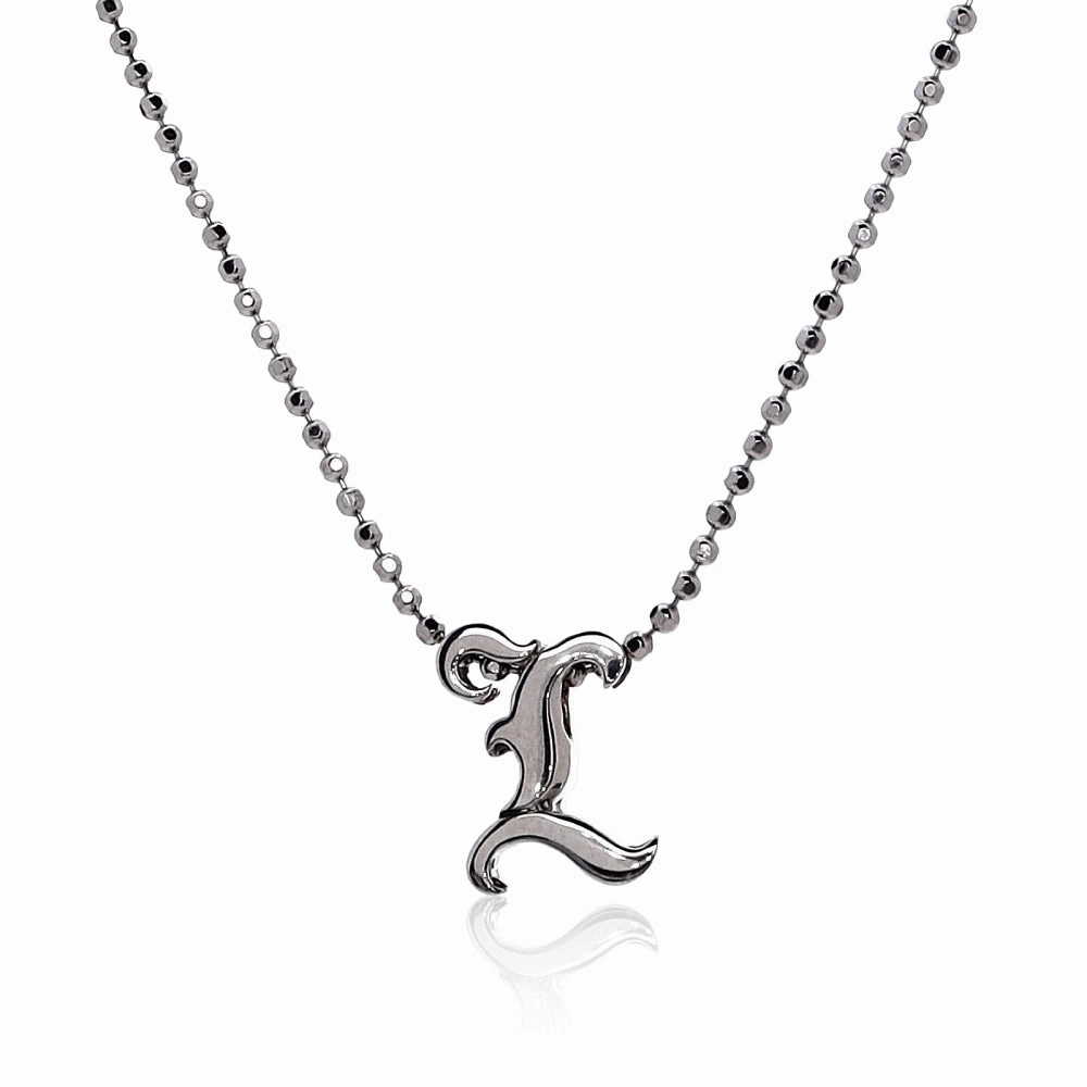 Alex Woo Origin Letter Necklace in Sterling Silver - Specify Letter