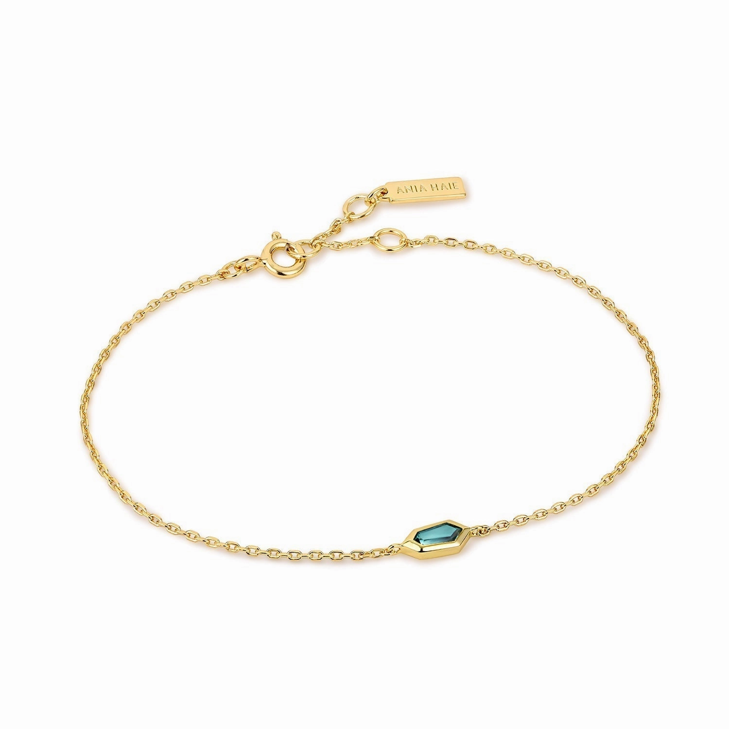 Ania Haie Gold Sparkle Emblem Chain Bracelet