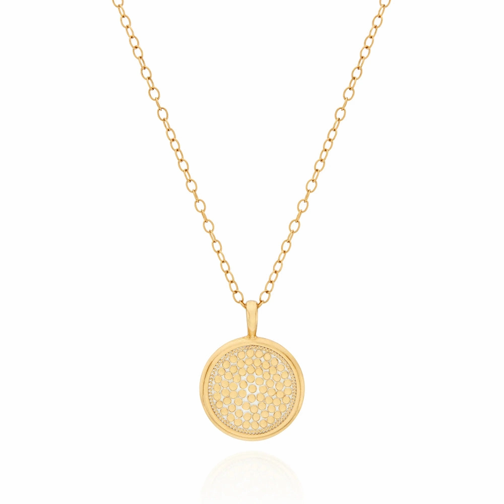 Anna Beck Classic Large Smooth Rim Circle Necklace