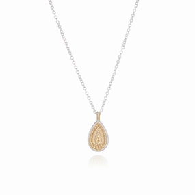 Anna Beck Classic Teardrop Two-Tone Pendant Necklace