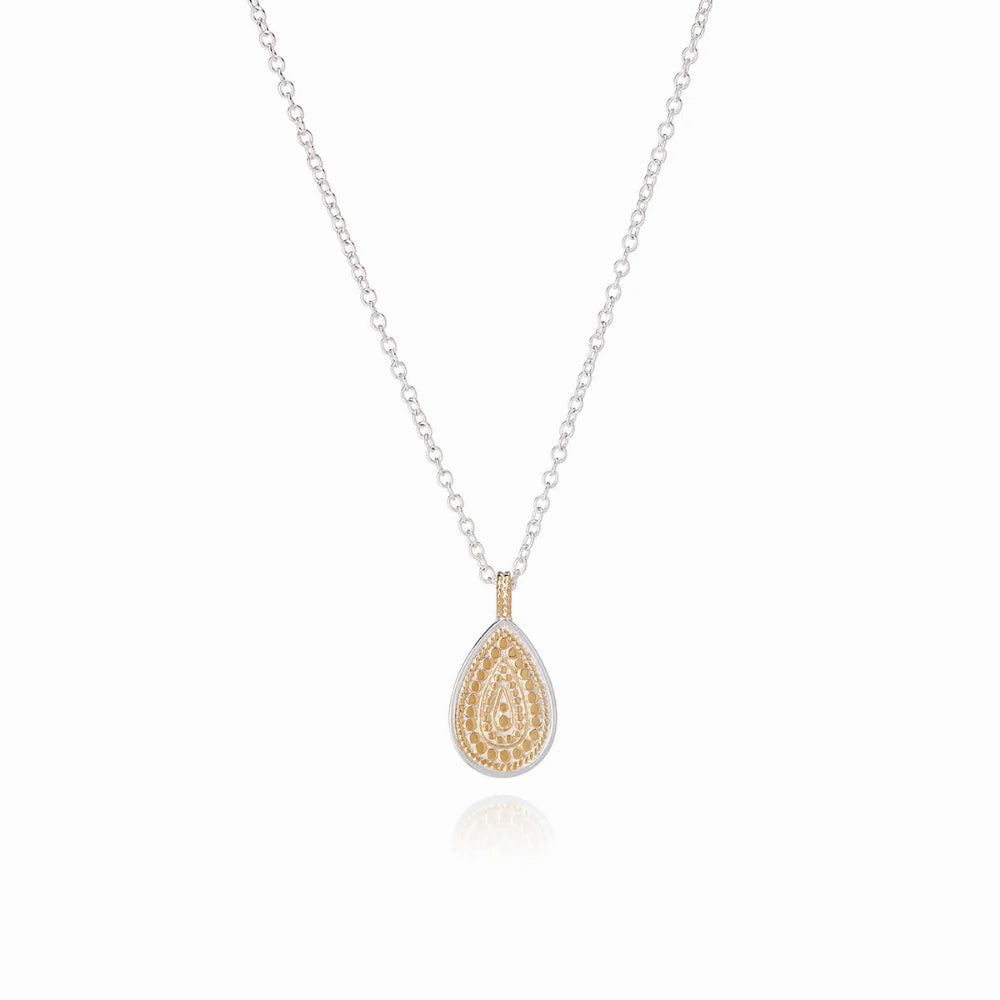 Anna Beck Classic Teardrop Two-Tone Pendant Necklace