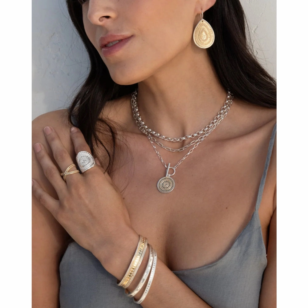 Anna Beck Contrast Dotted Circle Toggle Necklace