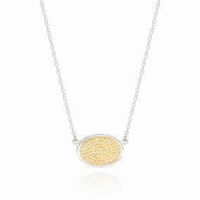 Anna Beck Two Tone Classic Medium Oval Necklace