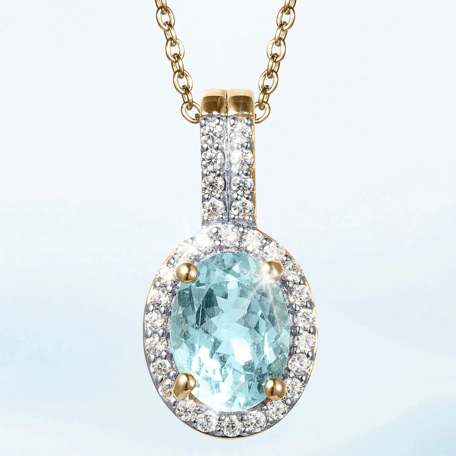 Aqua Halo Pendant