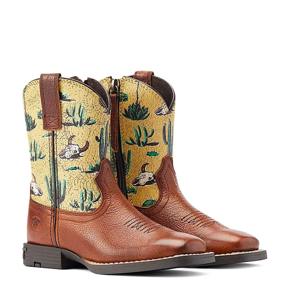 Ariat Kids / Childs Round Up Wide Square Toe Spiced Cider Ariat Shoes