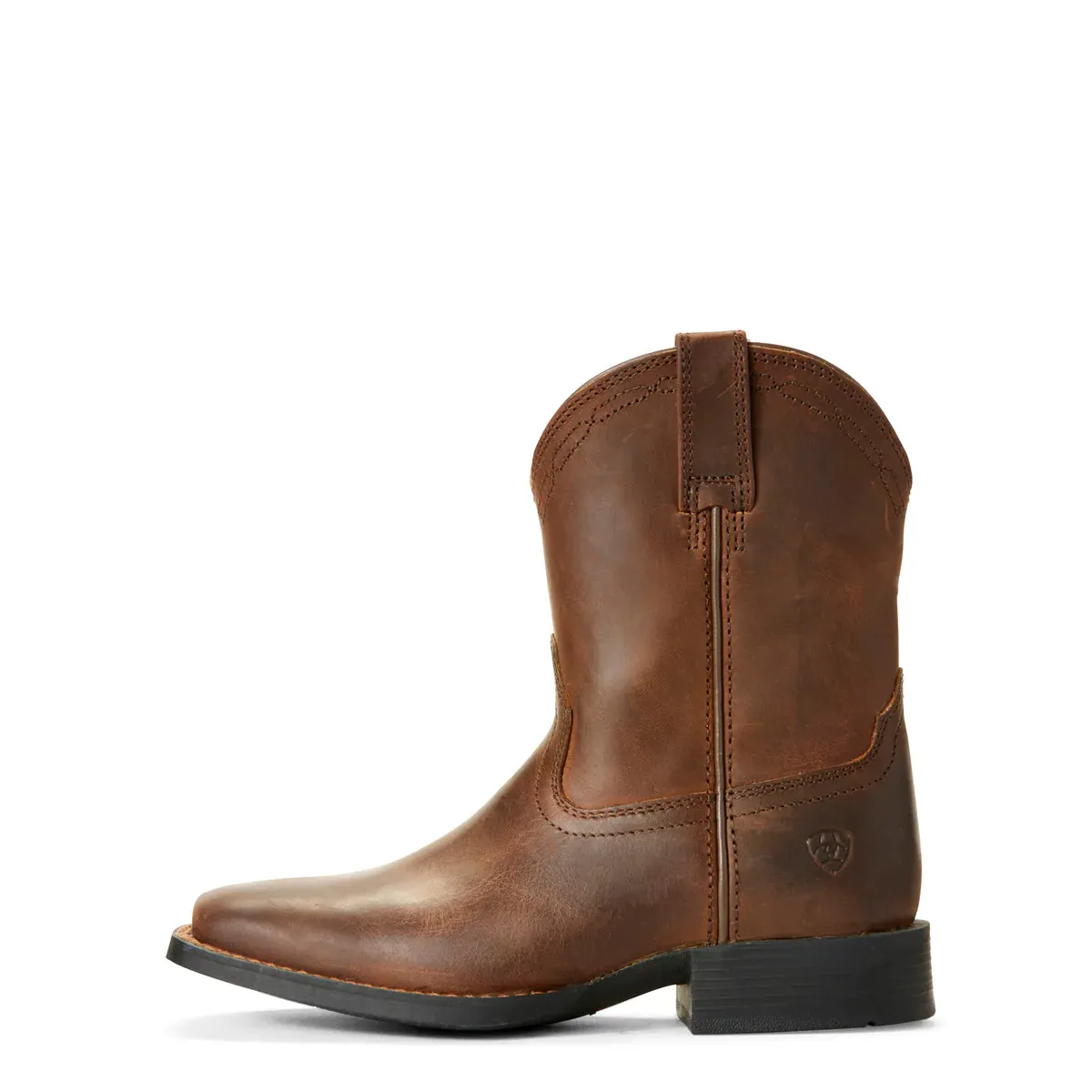 Ariat Kids Heritage Roper Wide Square Toe Distressed Brown Ariat Shoes