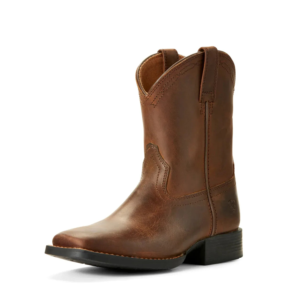 Ariat Kids Heritage Roper Wide Square Toe Distressed Brown Ariat Shoes