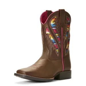 Ariat Kids Quickdraw VentTEK Western Boot Distressed Brown Ariat Shoes