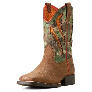 Ariat Kids Quickdraw Venttek Western Boot - Toasty Tan/Brushed Camo Ariat Shoes