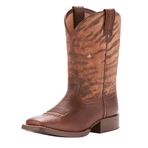 Ariat Kids Quickdraw Western Boot Pebbled Pinecone/Vintage Ariat Shoes