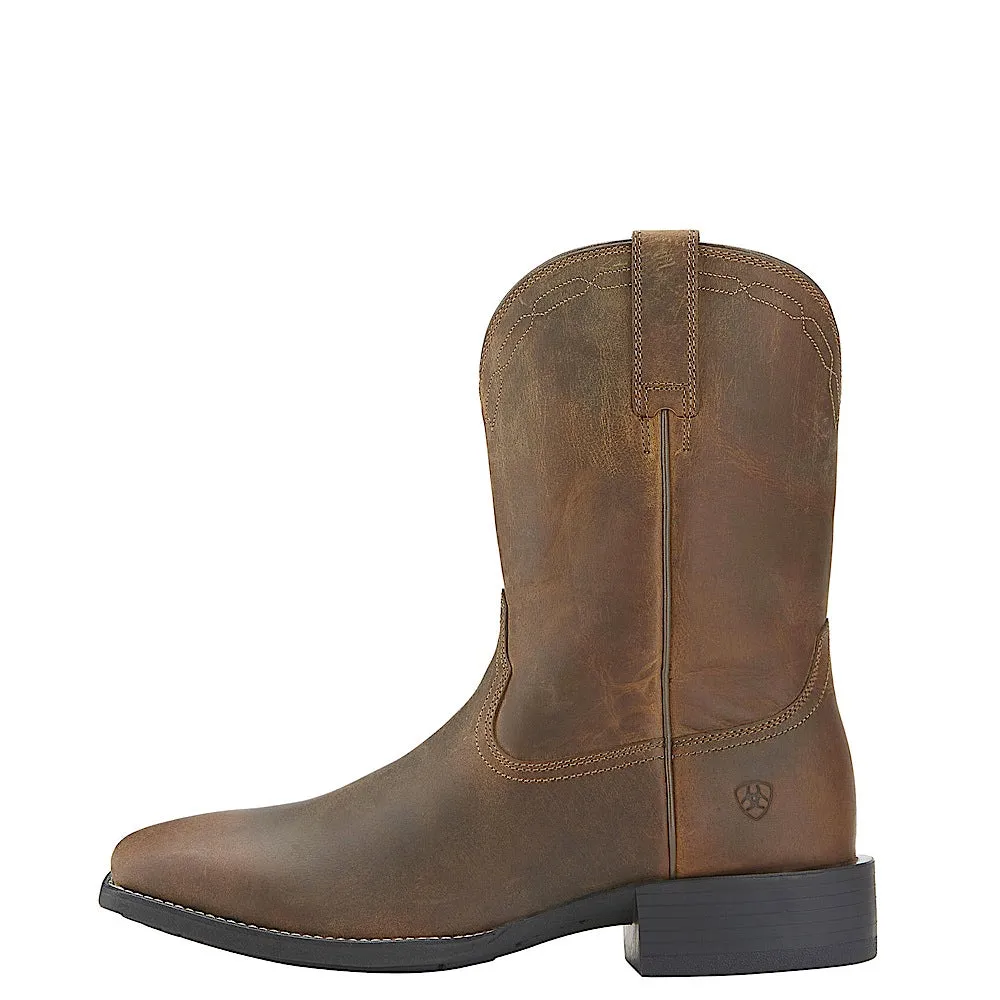 Ariat Men's Heritage Roper Wide Square Toe - Powder Brown Ariat Shoes