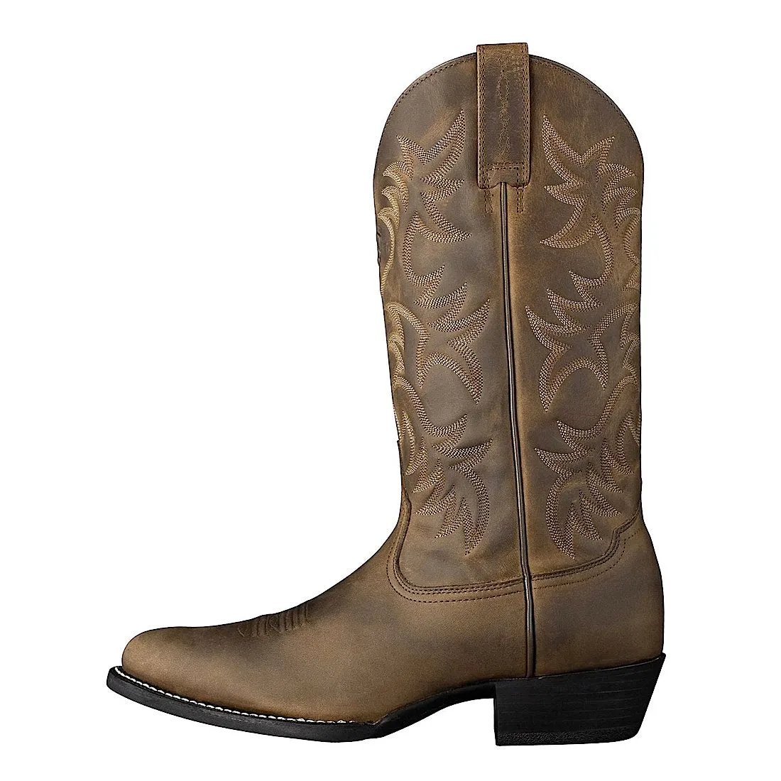Ariat Men's Heritage Western R-Toe - Distressed Brown Ariat Shoes