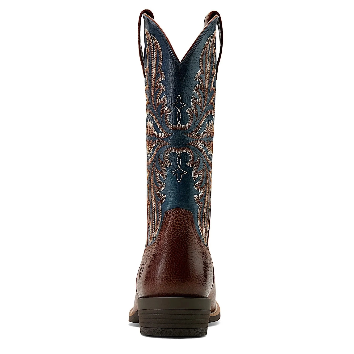 Ariat Men's Hustler Western Boot - Beasty Brown/Pacific Blue Ariat Shoes