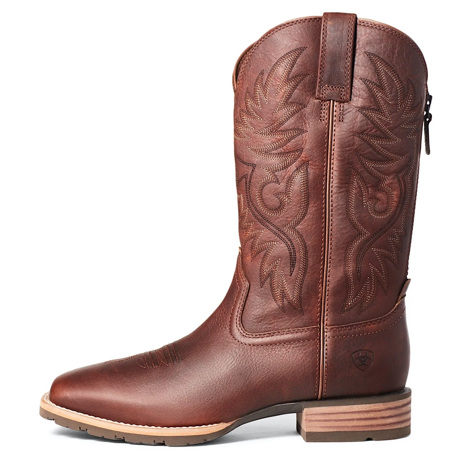 Ariat Mens Hybrid Big Boy Back Zip Western Boot Peanut Ariat Shoes