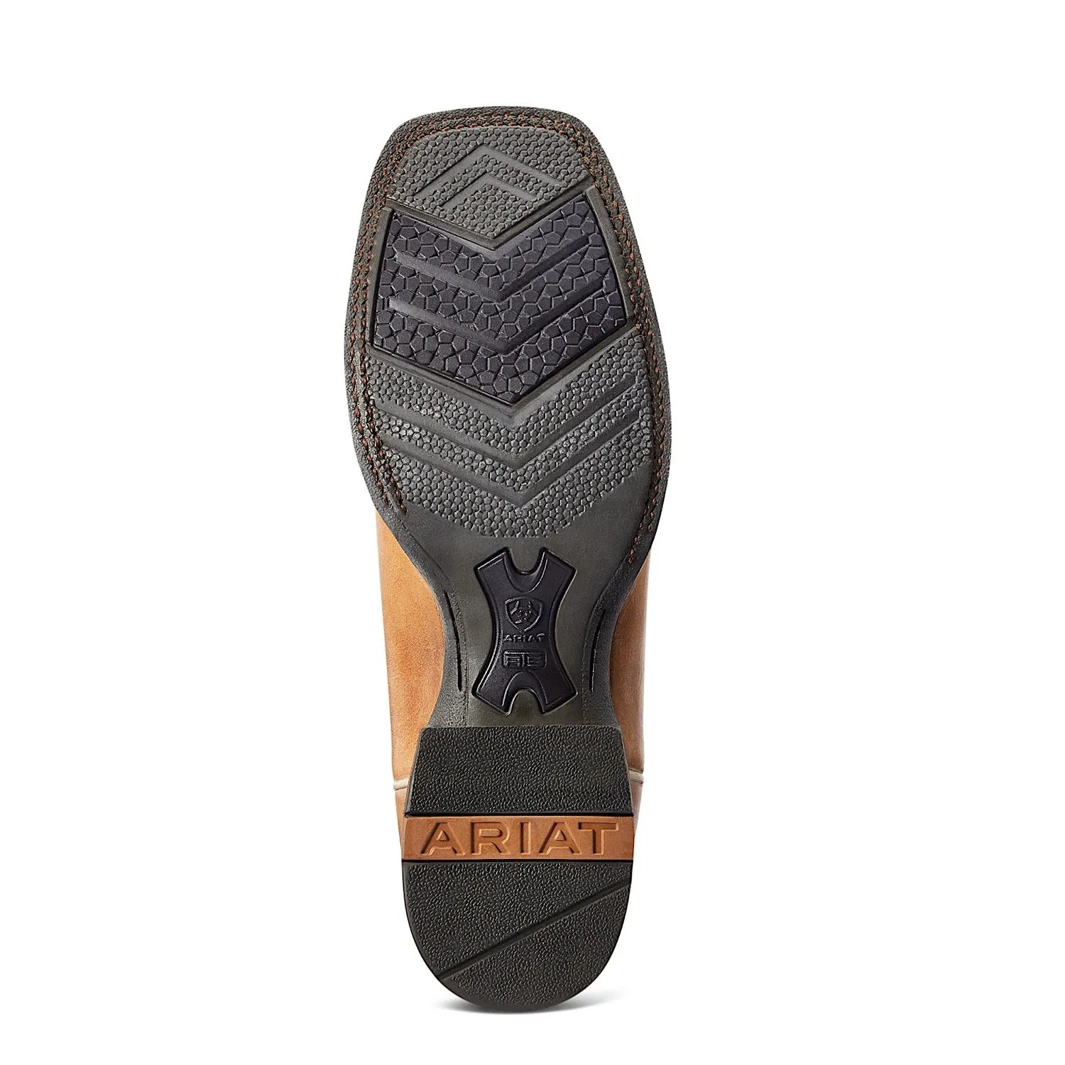 Ariat Men's Ridin High Western Boot Desert Tan/Dark Brick Ariat Shoes