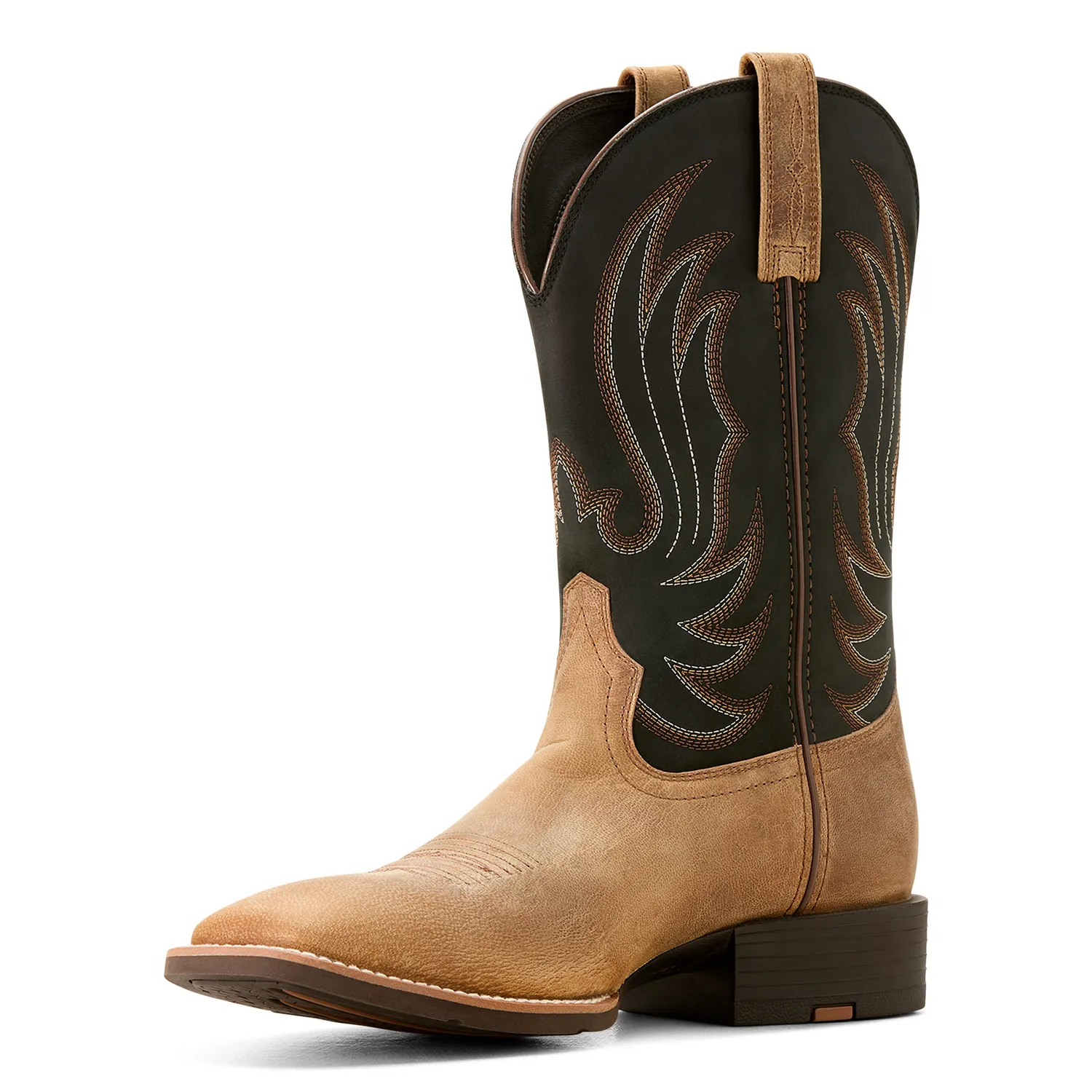 Ariat Men's Sport Cason Western Boot - Almond Buff/Tricorn Black Ariat Shoes