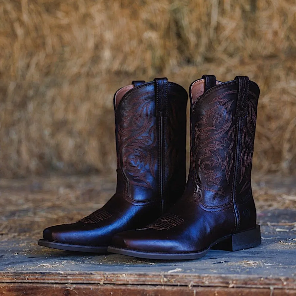 Ariat Men's Sport Herdsman Boot Burnished Chocolate Ariat Shoes