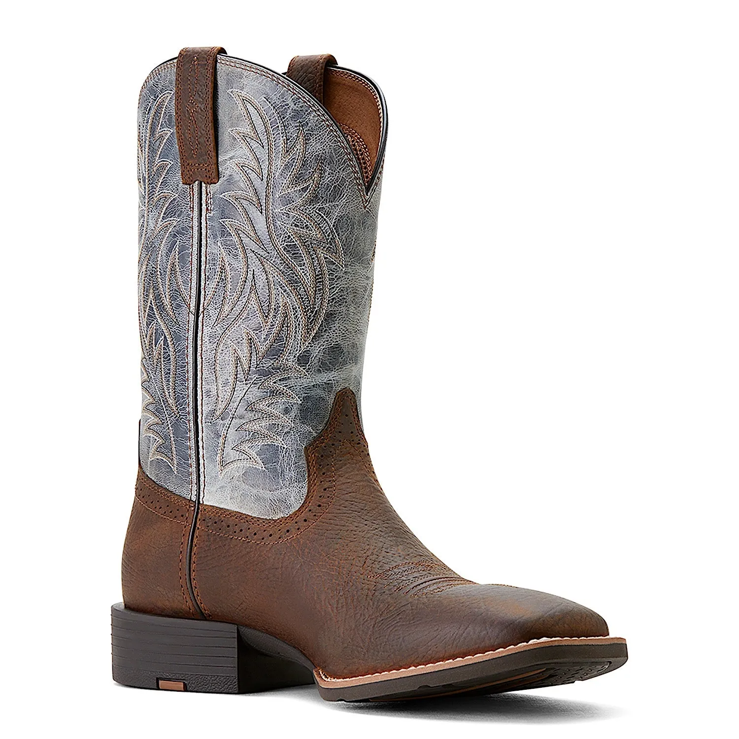 Ariat Men's Sport Western Wide Square Toe Earth/Glacier Blue Ariat Shoes