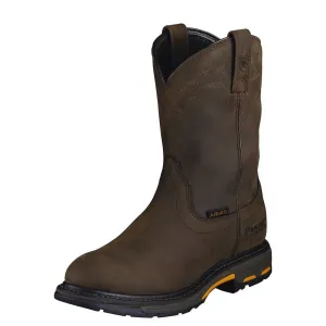 Ariat Men's Workhog Pull On H20 Oily Distressed Brown Ariat Shoes