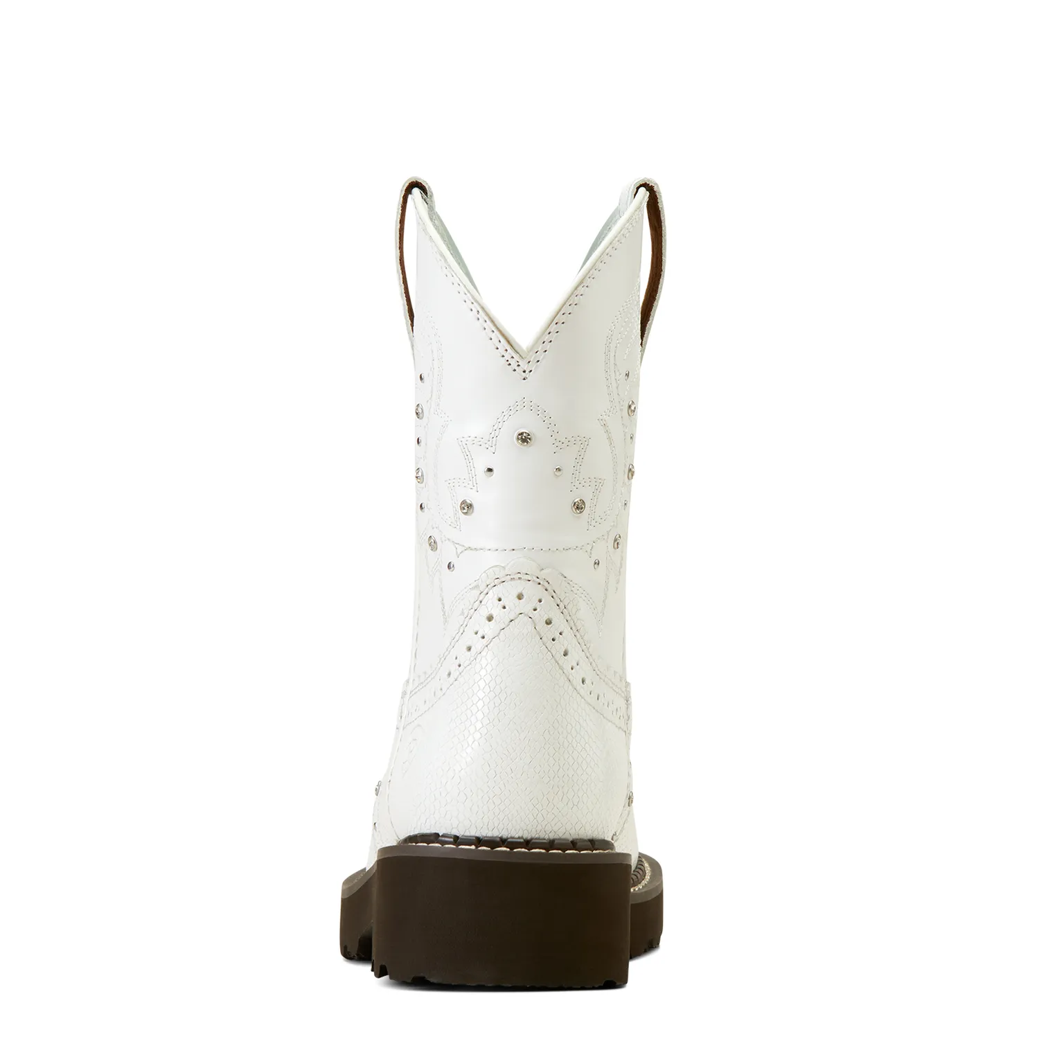 Ariat Womens Gembaby White Snake Emboss / Opulent White Ariat Shoes