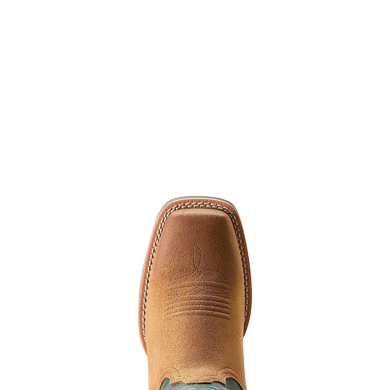 Ariat Women's Hybrid Ranch Time Distressed Acorn Roughout / Depp Teal Ariat Shoes