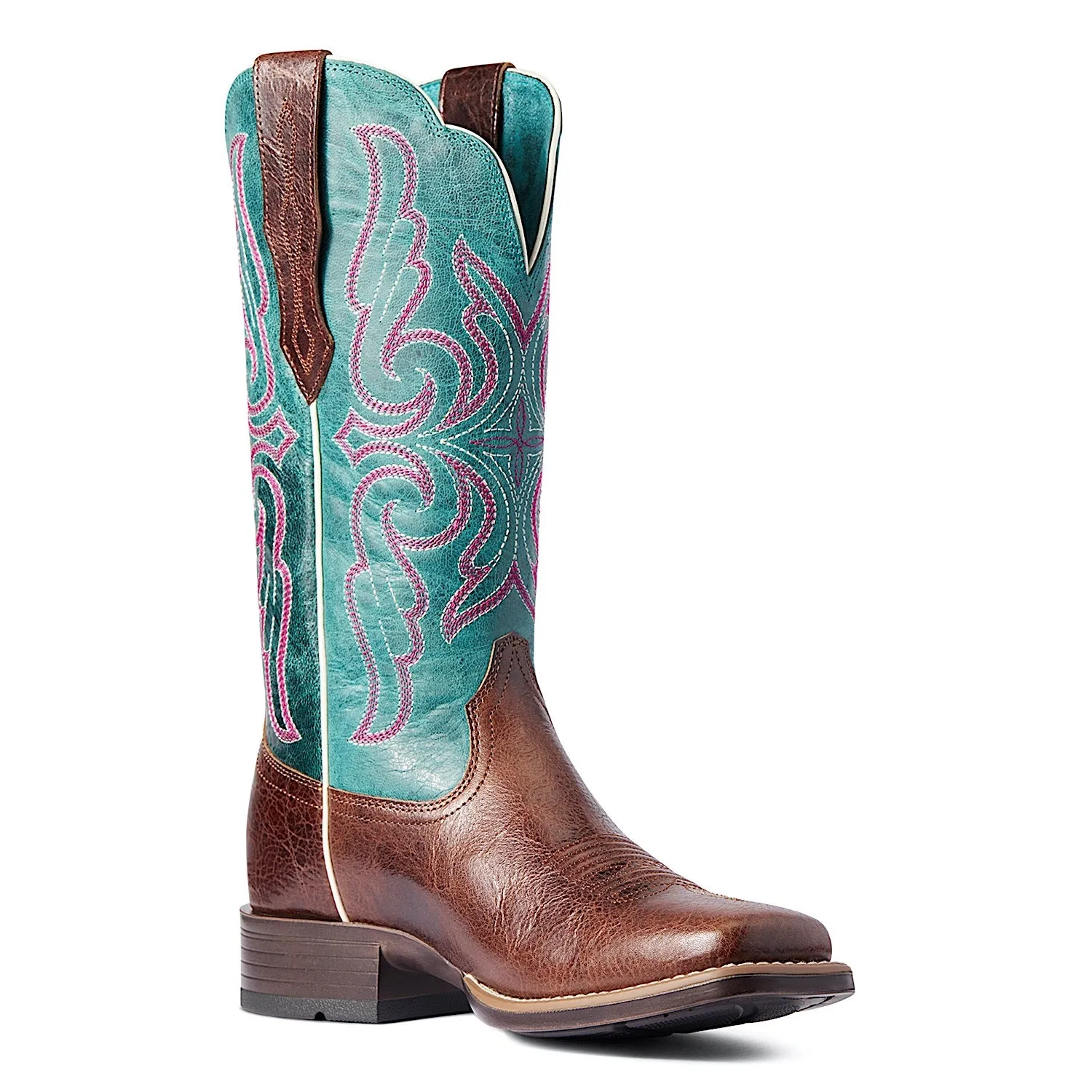 Ariat Womens Primera Stretchfit Barrel Brown / Antique Teal Ariat Shoes