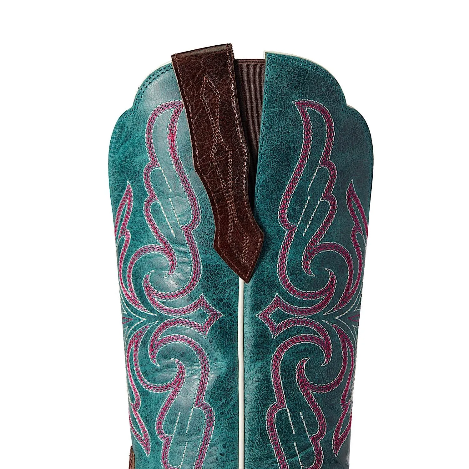 Ariat Womens Primera Stretchfit Barrel Brown / Antique Teal Ariat Shoes