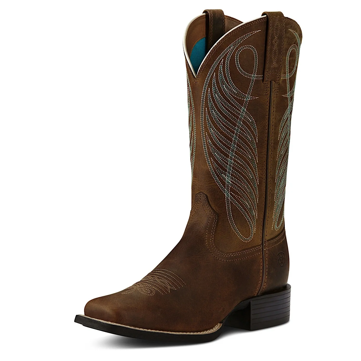 Ariat Women's Round Up Wide Square Toe Powder Brown Ariat Shoes