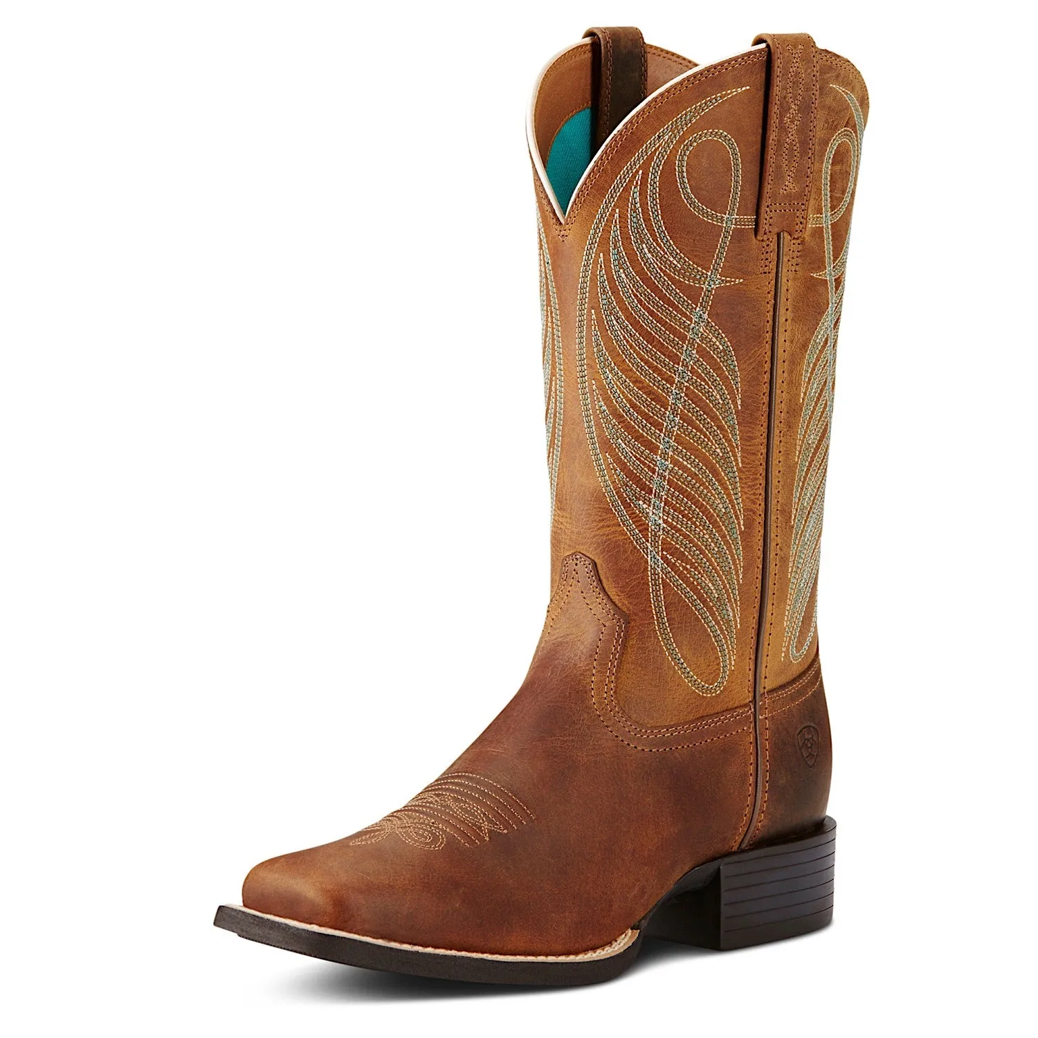 Ariat Women's Round Up Wide Square Toe Powder Brown Ariat Shoes