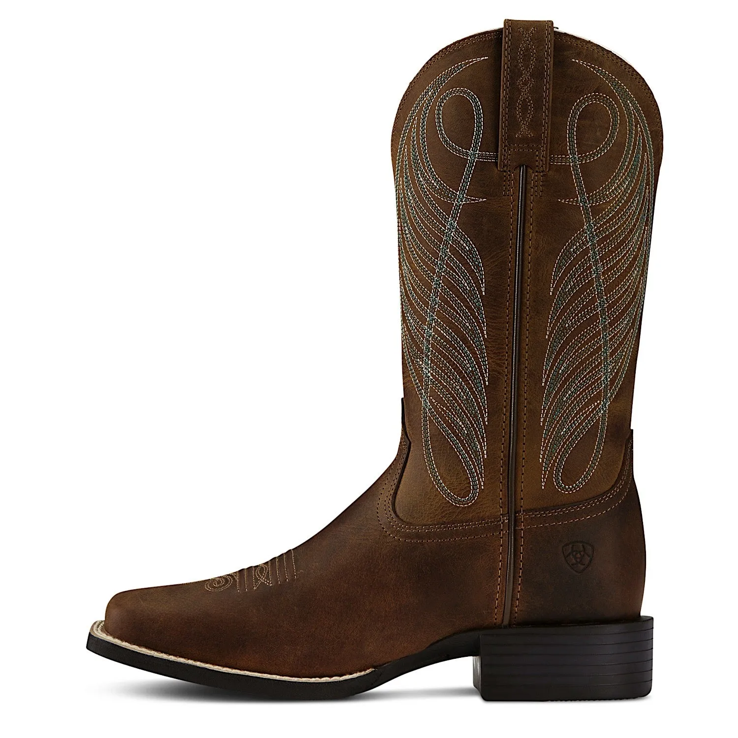 Ariat Women's Round Up Wide Square Toe Powder Brown Ariat Shoes