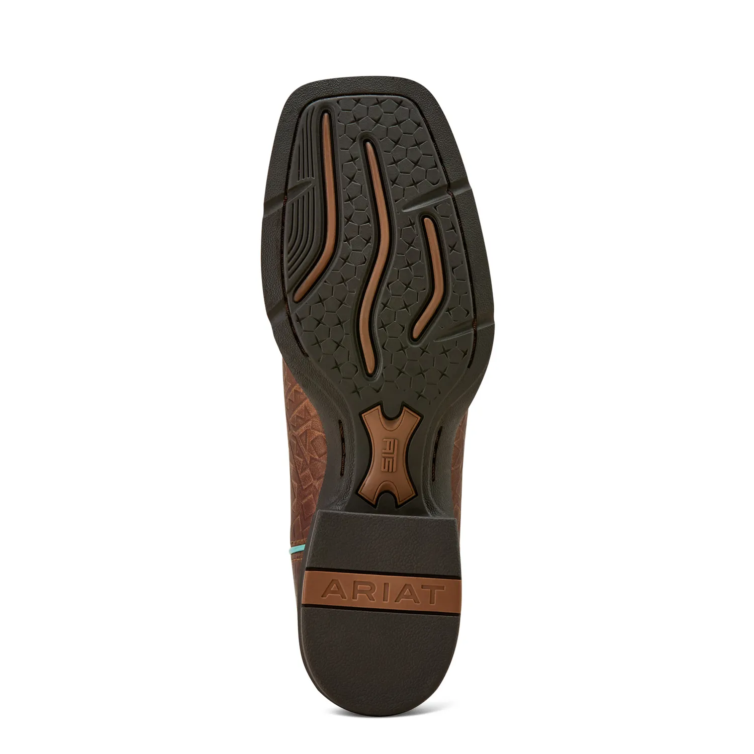 Ariat Women's Round Up Wide Square Toe Stretchfit - Tan Southwest Emboss/Bubblegum Serape Ariat Shoes