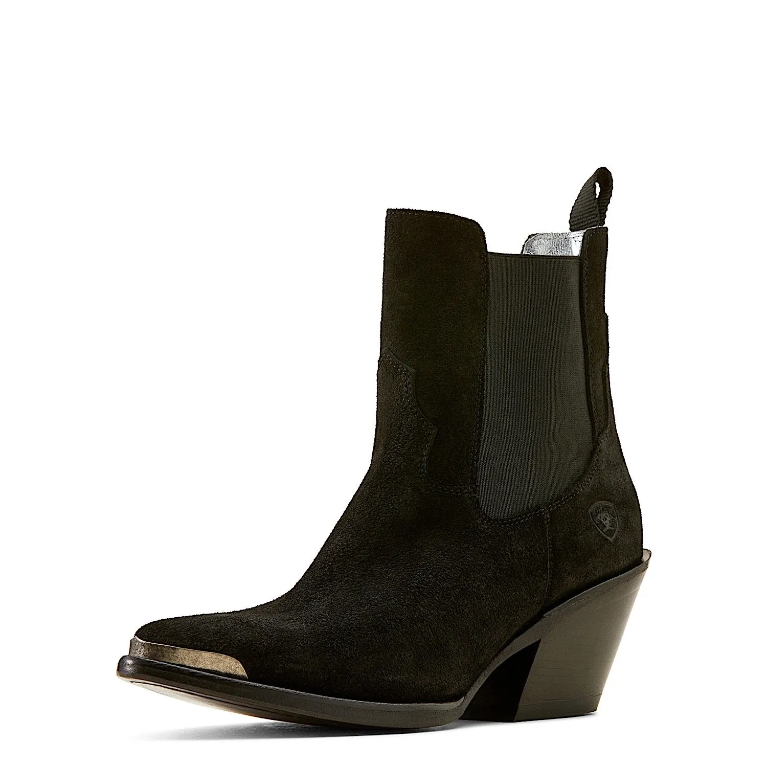 Ariat Women's Shiloh Heeled Ankle Boot - Distressed Black Suede Ariat Shoes