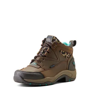 Ariat Women's Terrain Waterproof Lace Up - Chocolate / Camo Leopard Ariat Shoes