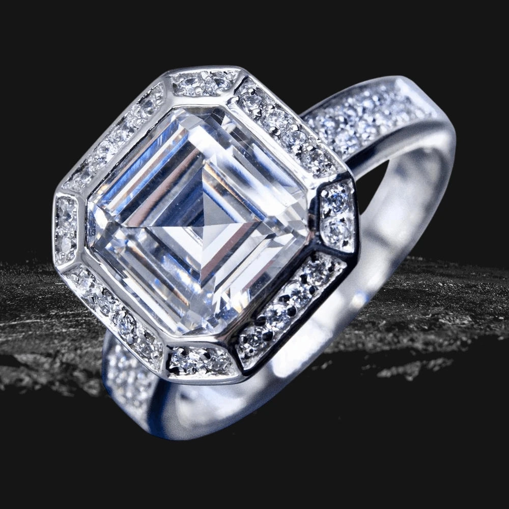 Asscher Deco Ring