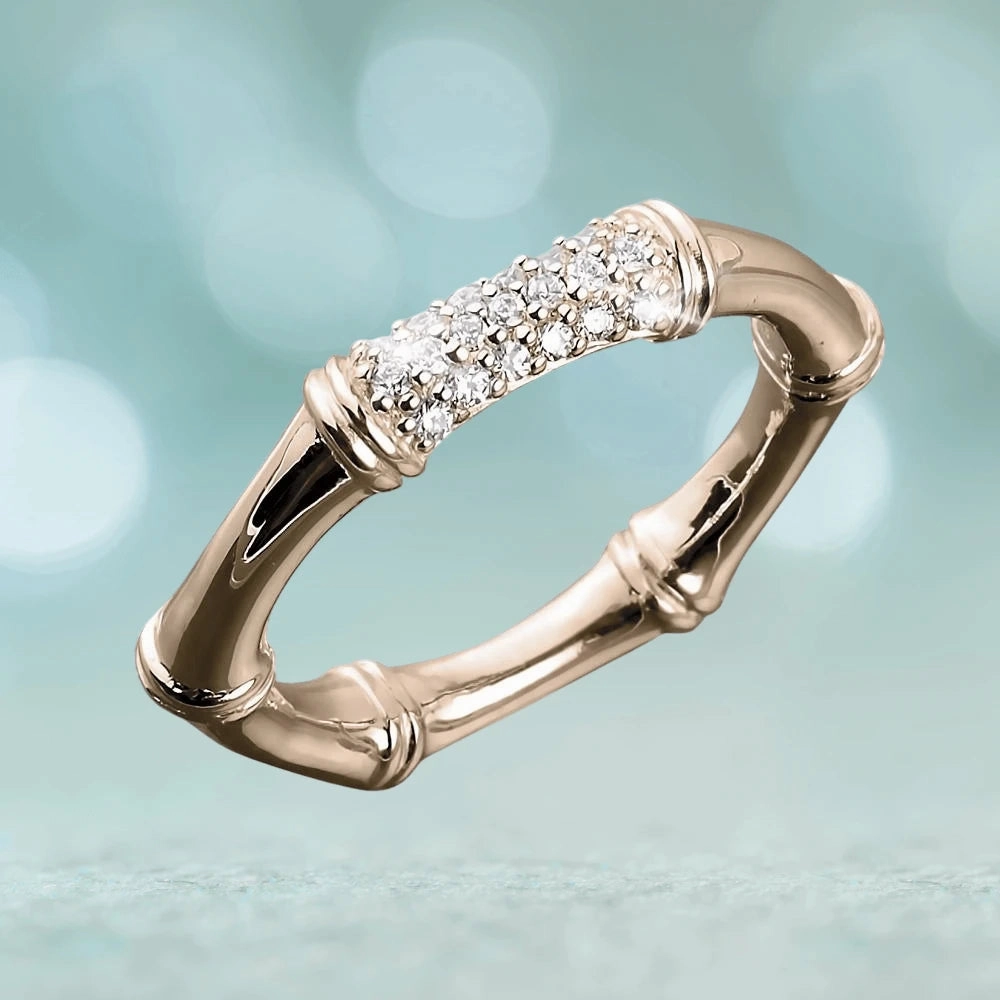 Bamboo Rose Gold Ring