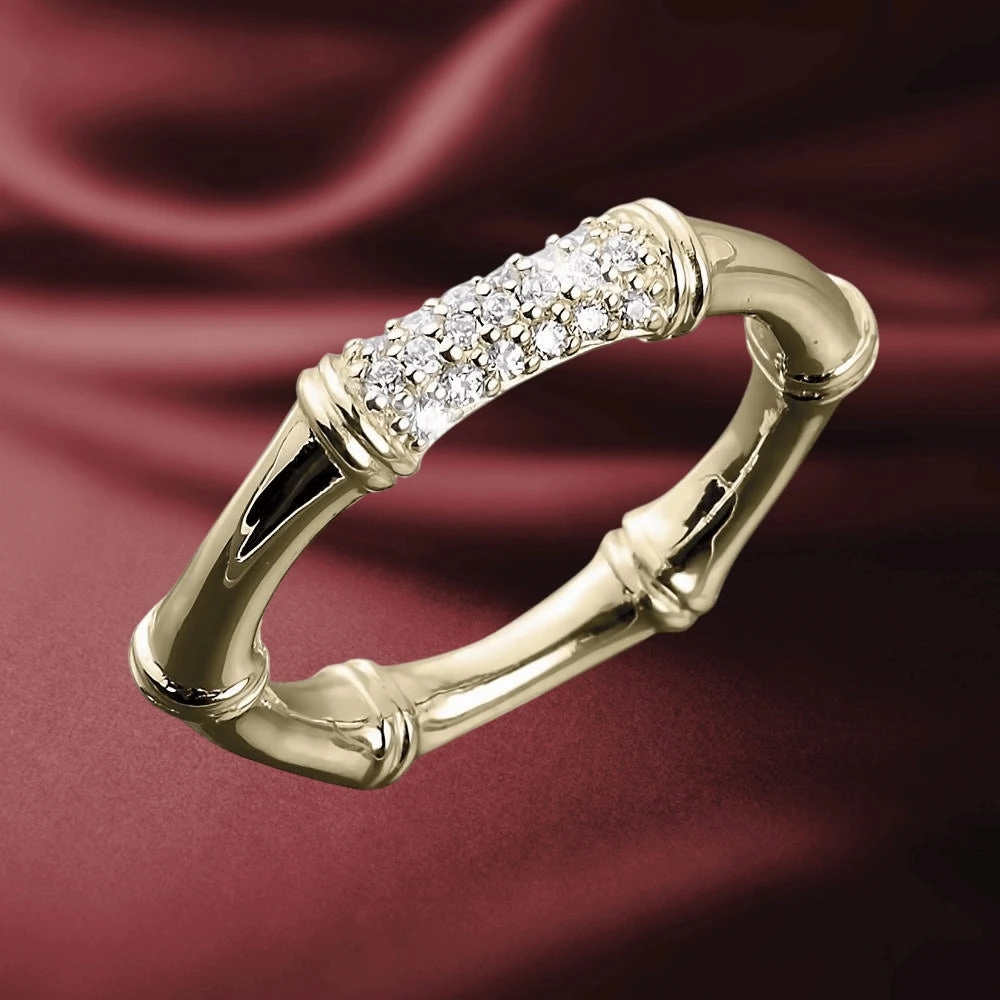 Bamboo Yellow Gold Ring