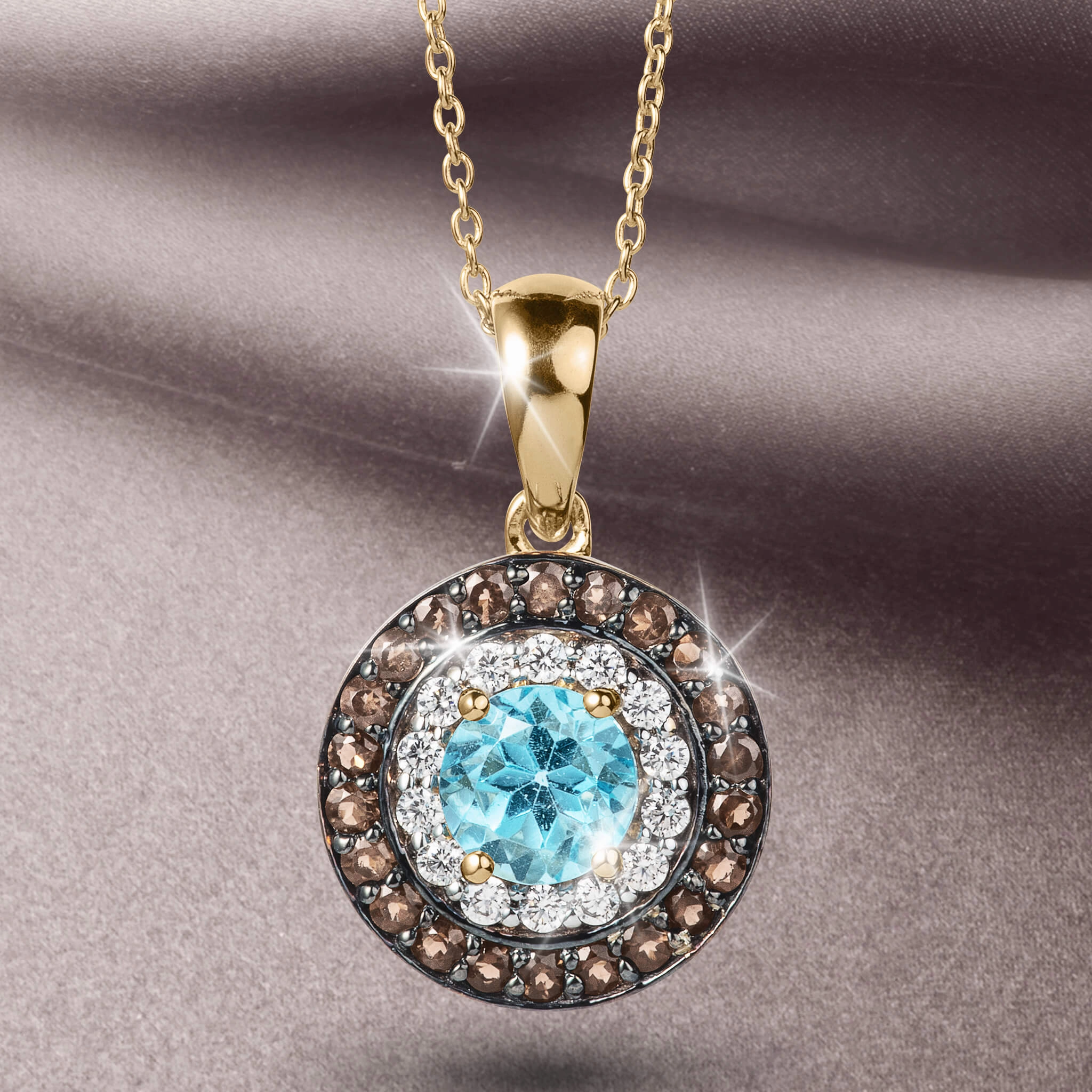 Blue Topaz Horizon Pendant