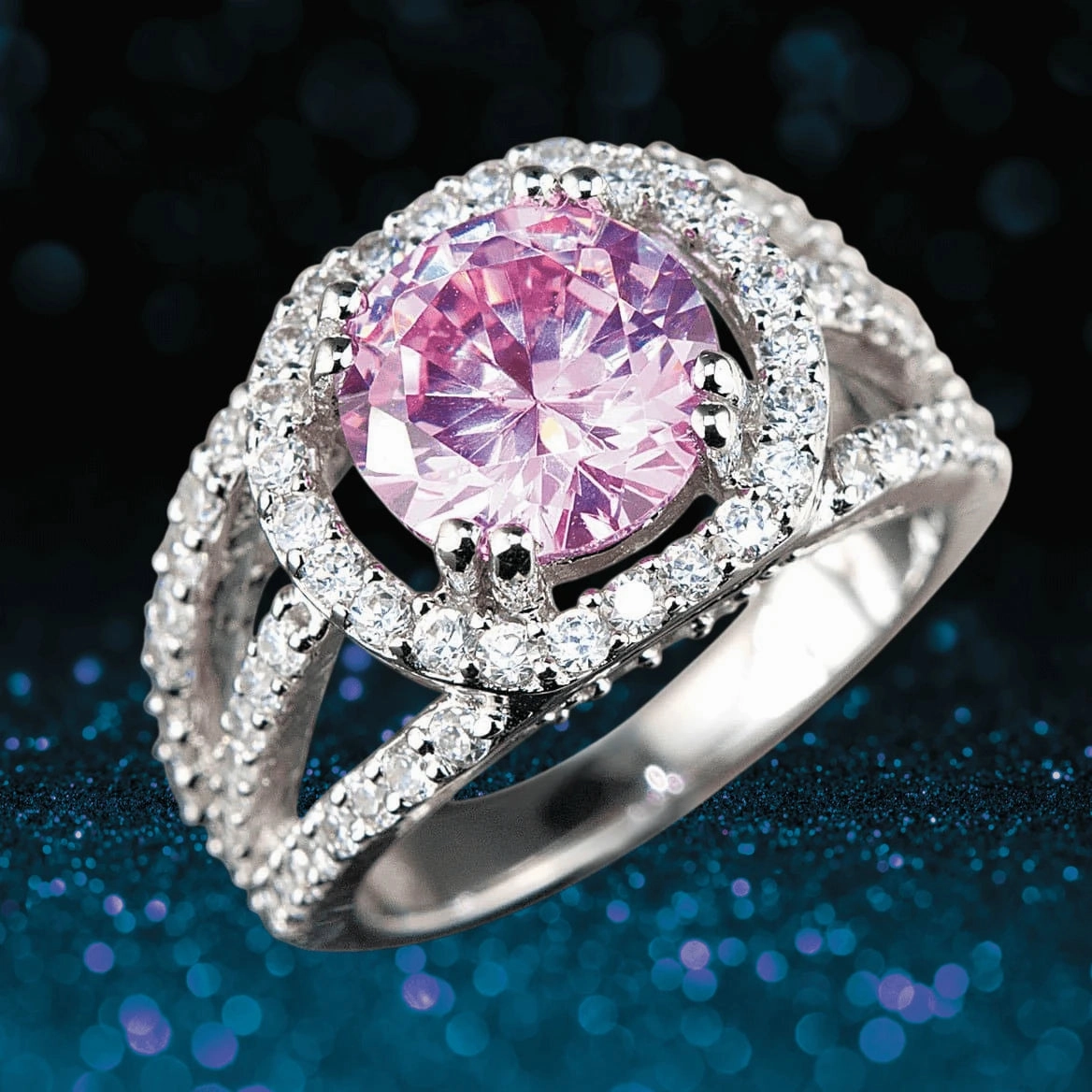 Blush Halo Ring