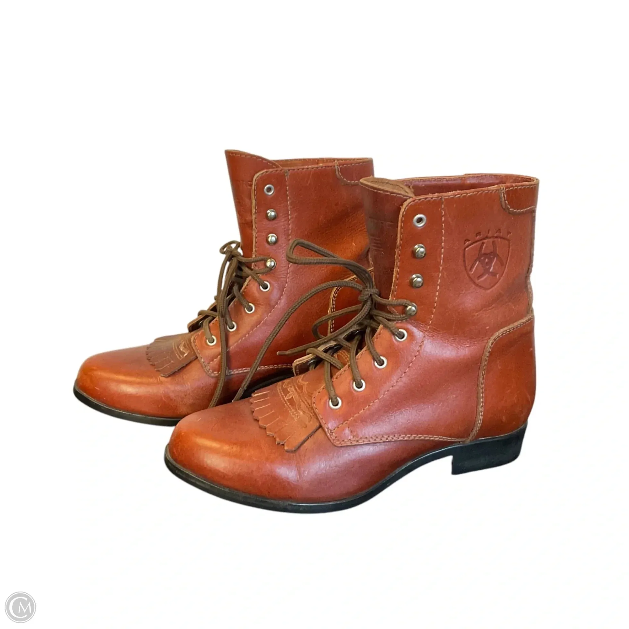 Boots Leather By Ariat In Brown, Size: 6