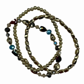 Bracelet Beaded By Clothes Mentor In Gold