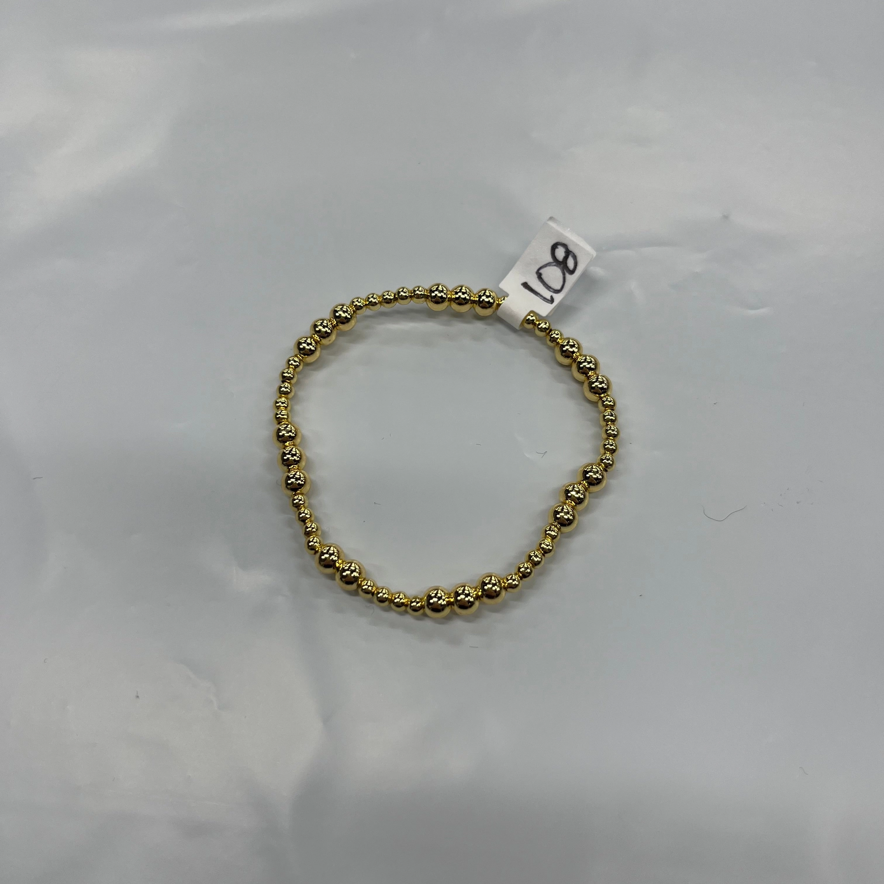 Bracelet Beaded By Cmc 18kt Plated Over Stainless Steel