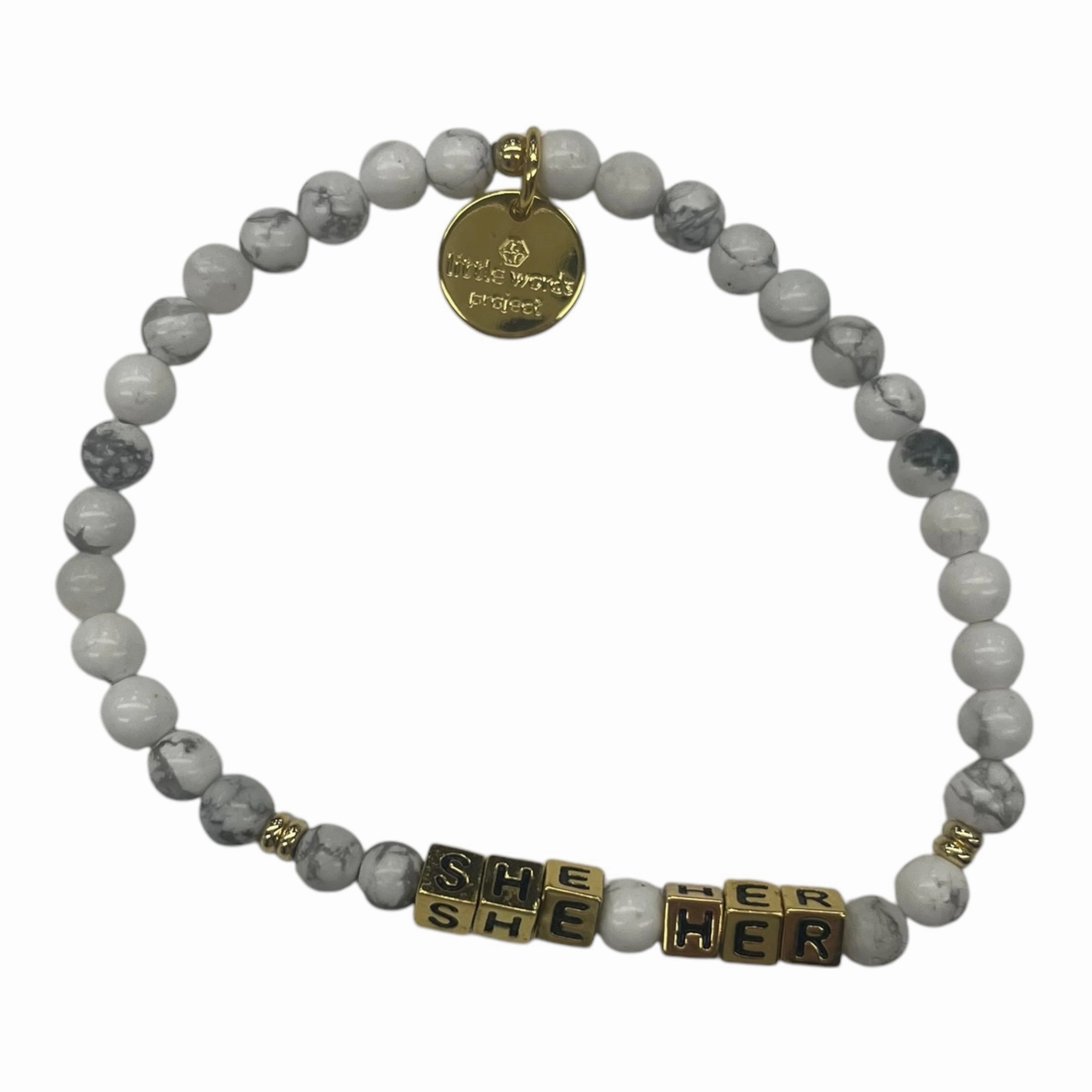 Bracelet Beaded By Cmf In Gold & White