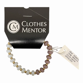 Bracelet Beaded By Simply Noelle In Purple & White