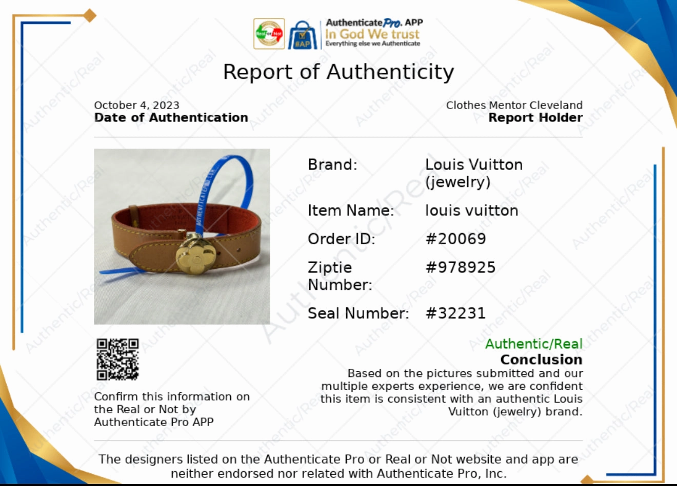 Bracelet Luxury Designer By Louis Vuitton In Brown & Gold